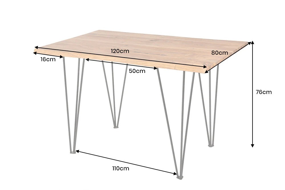 Dining Table Monolith 120cm Acacia Wood Natural