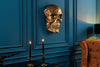 Wall Sculpture Skull 40cm Metal Gold