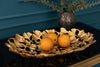Decorative Bowl Ginkgo 50cm Metal Gold