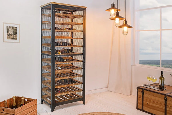 Wine Cabinet Bodega 184cm Fir Wood Natural