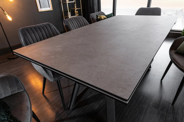 Dining Table Helios 180-220-260cm Ceramic Concrete Look