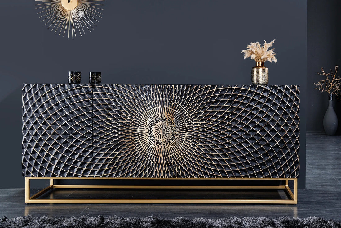 Sideboard Illusion 177cm Mango Wood Black