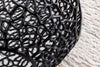 Round Coffee Table Ambrosia 74cm Metal Black Glass