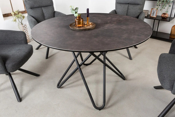 Round Dining Table Horizon 120cm Ceramic Anthracite