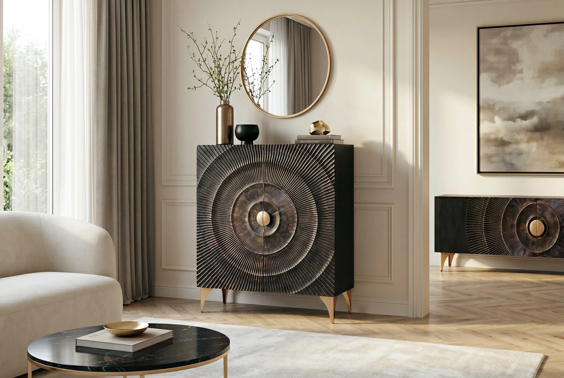 Cabinet Golden Eye 120cm Mango Wood Black