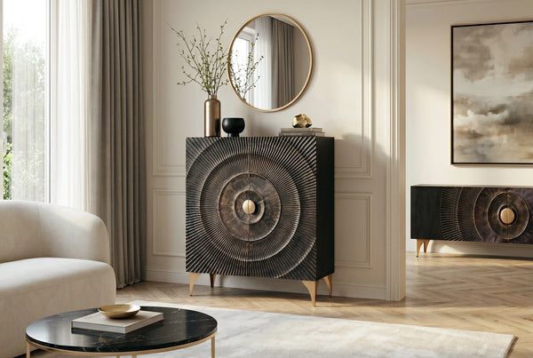 Cabinet Golden Eye 120cm Mango Wood Black