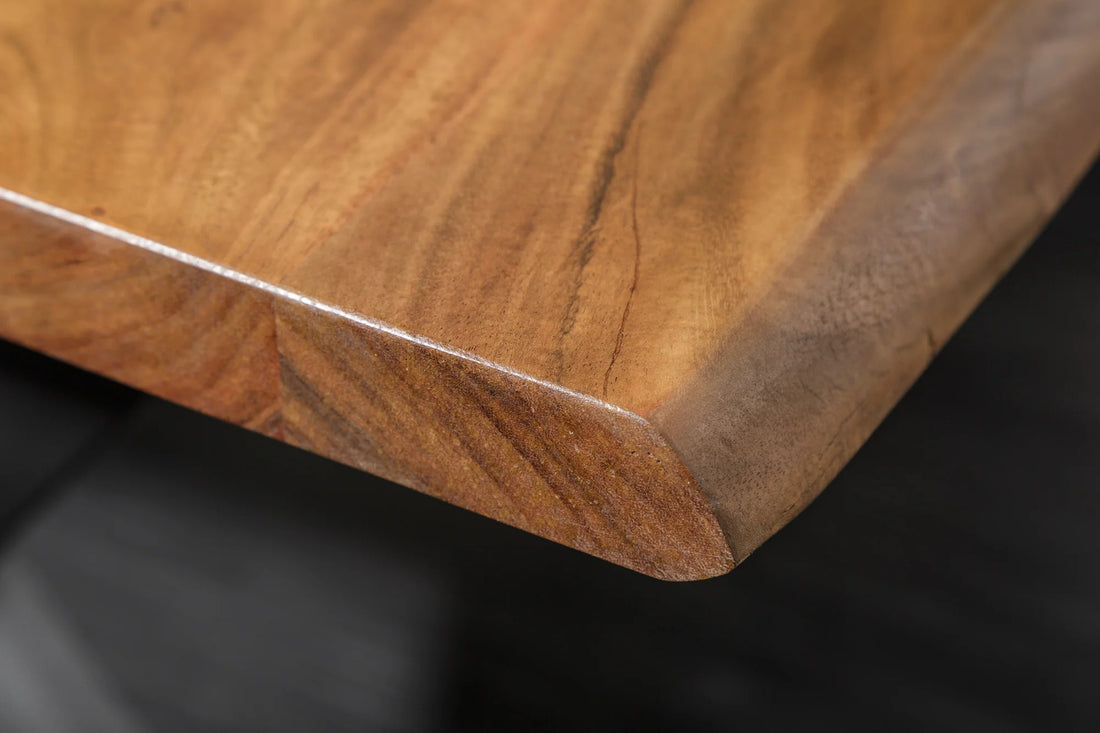 Dining Table Monolith 160cm Acacia Wood Honey X-Frame