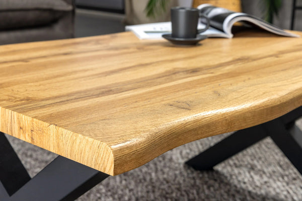 Coffee Table Cortez 90cm Wild Oak Look X-Frame