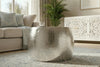 Round Coffee Table Orient 60cm Metal Silver