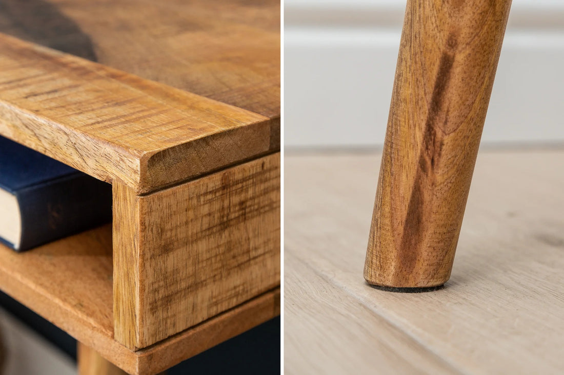 Desk Retro 120cm Mango Wood Natural