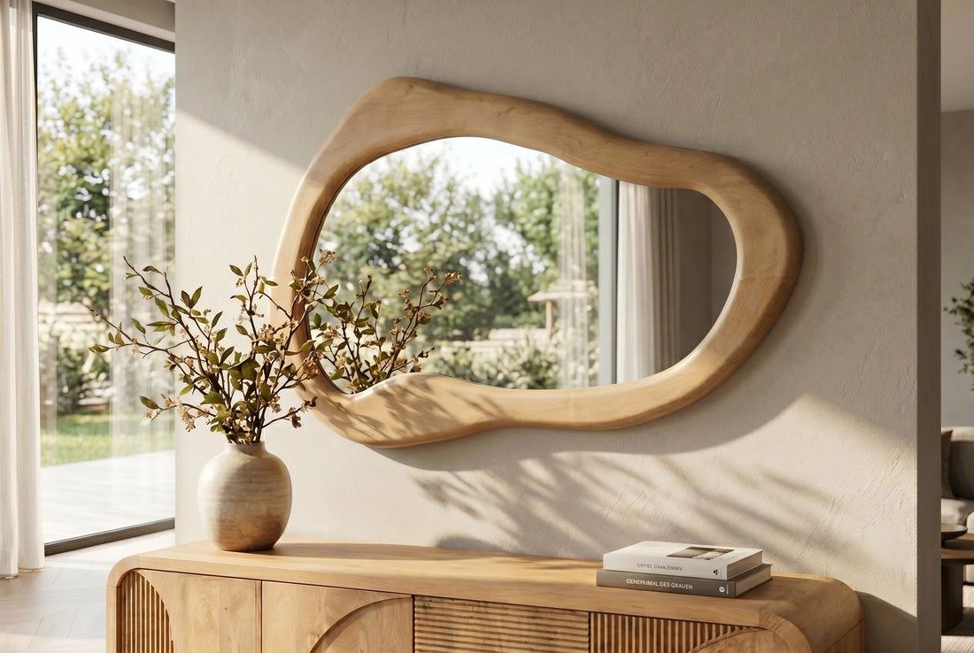 Mirror Organic 130cm Mango Wood Natural