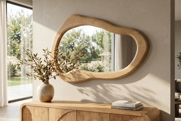 Mirror Organic 130cm Mango Wood Natural