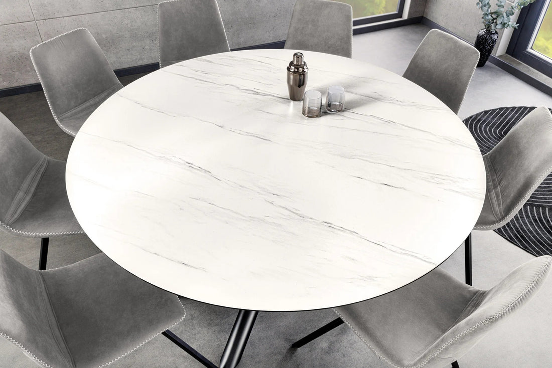 Round Dining Table Orbit 150cm Ceramic White