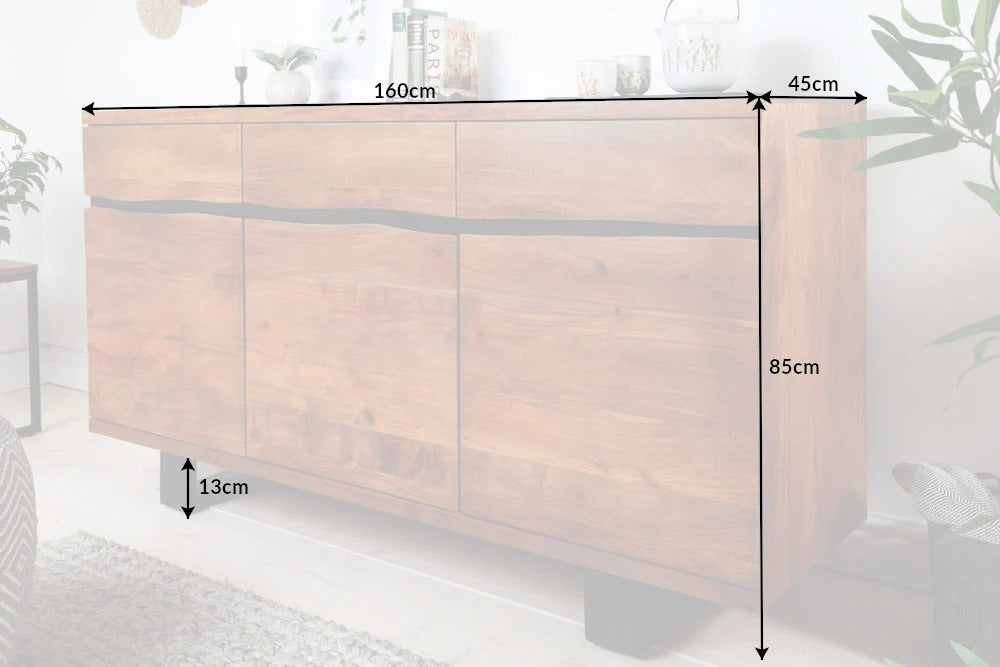 Sideboard Monolith 160cm Acacia Wood Honey