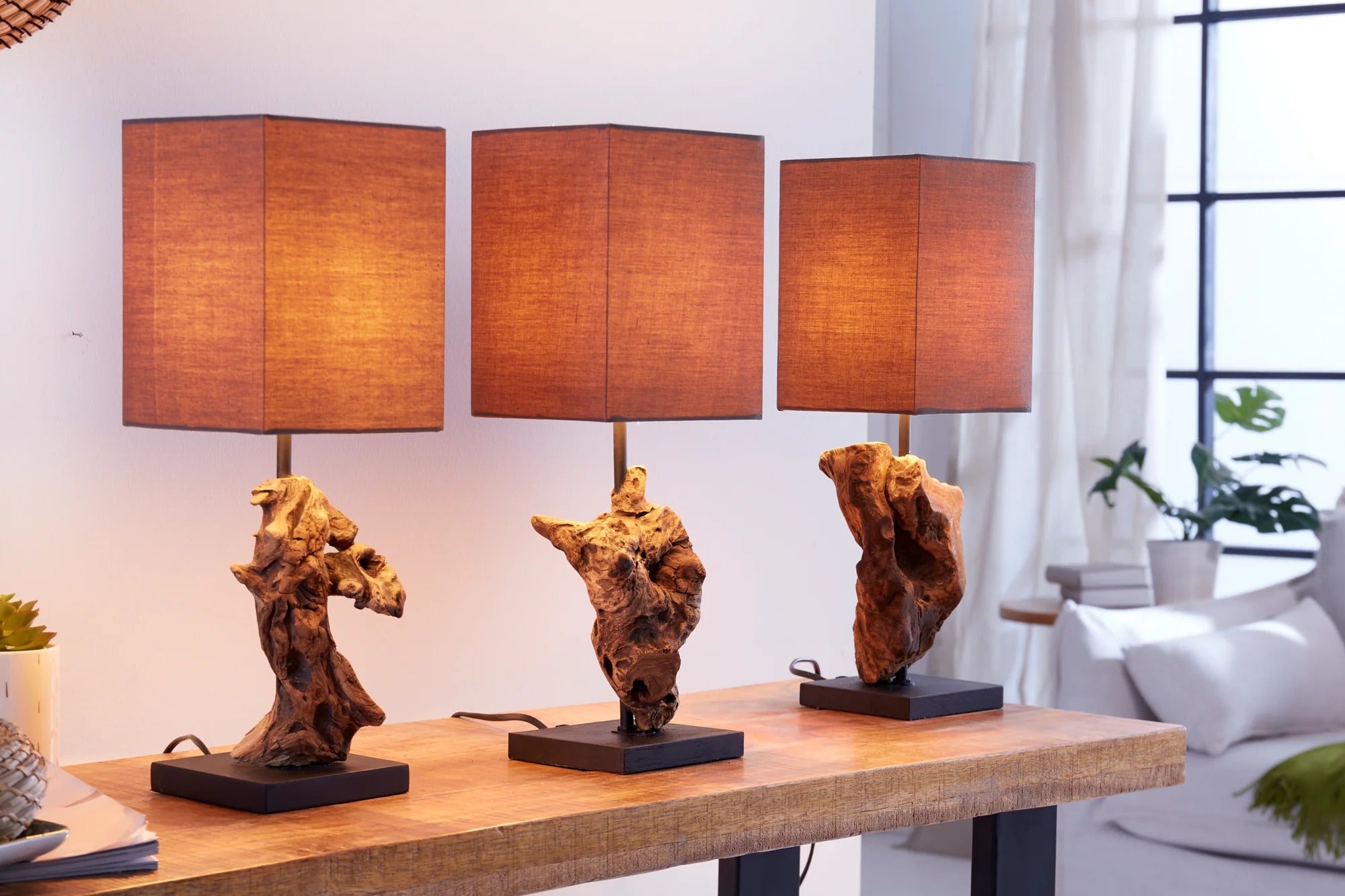 Table Lamp Hypnotic 45cm Driftwood Brown