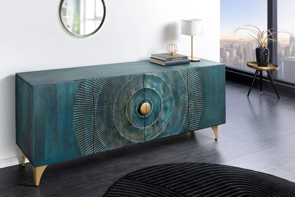 Sideboard Golden Eye 177cm Mango Wood Turquoise