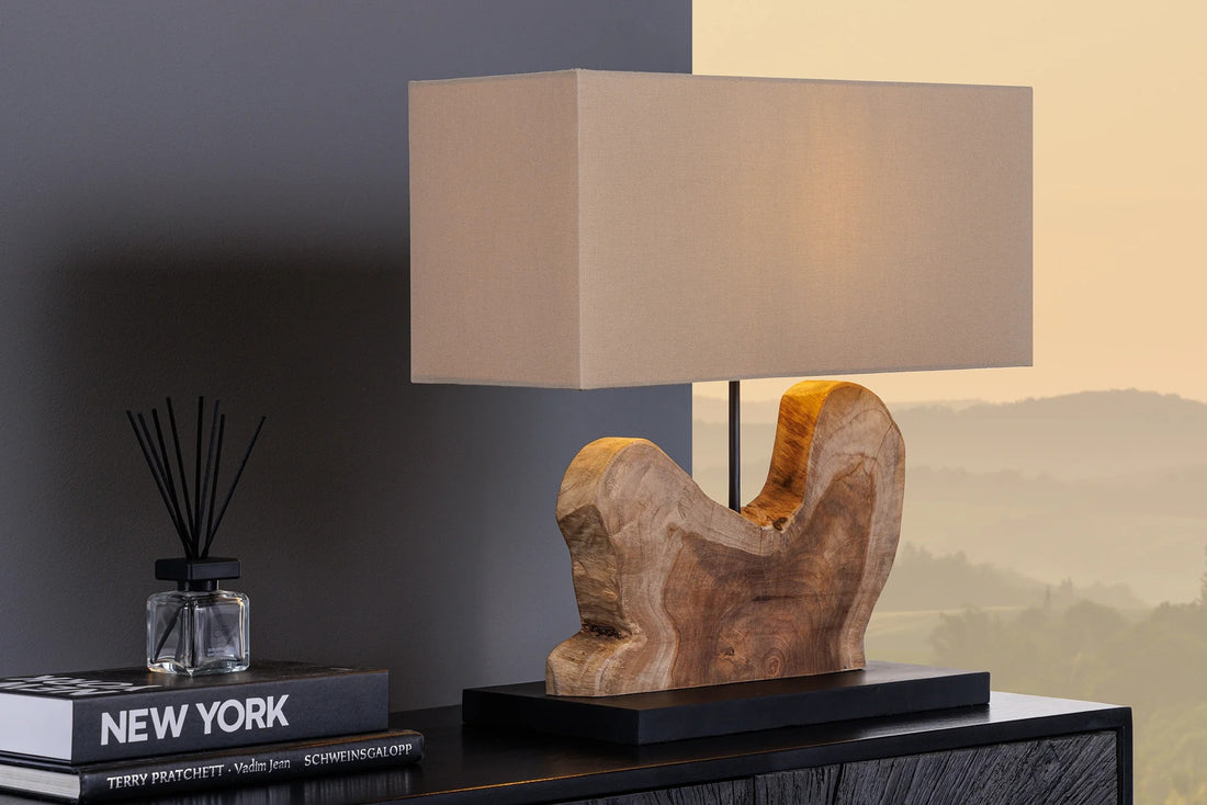 Table Lamp Hypnotic 50cm Teak Wood Natural