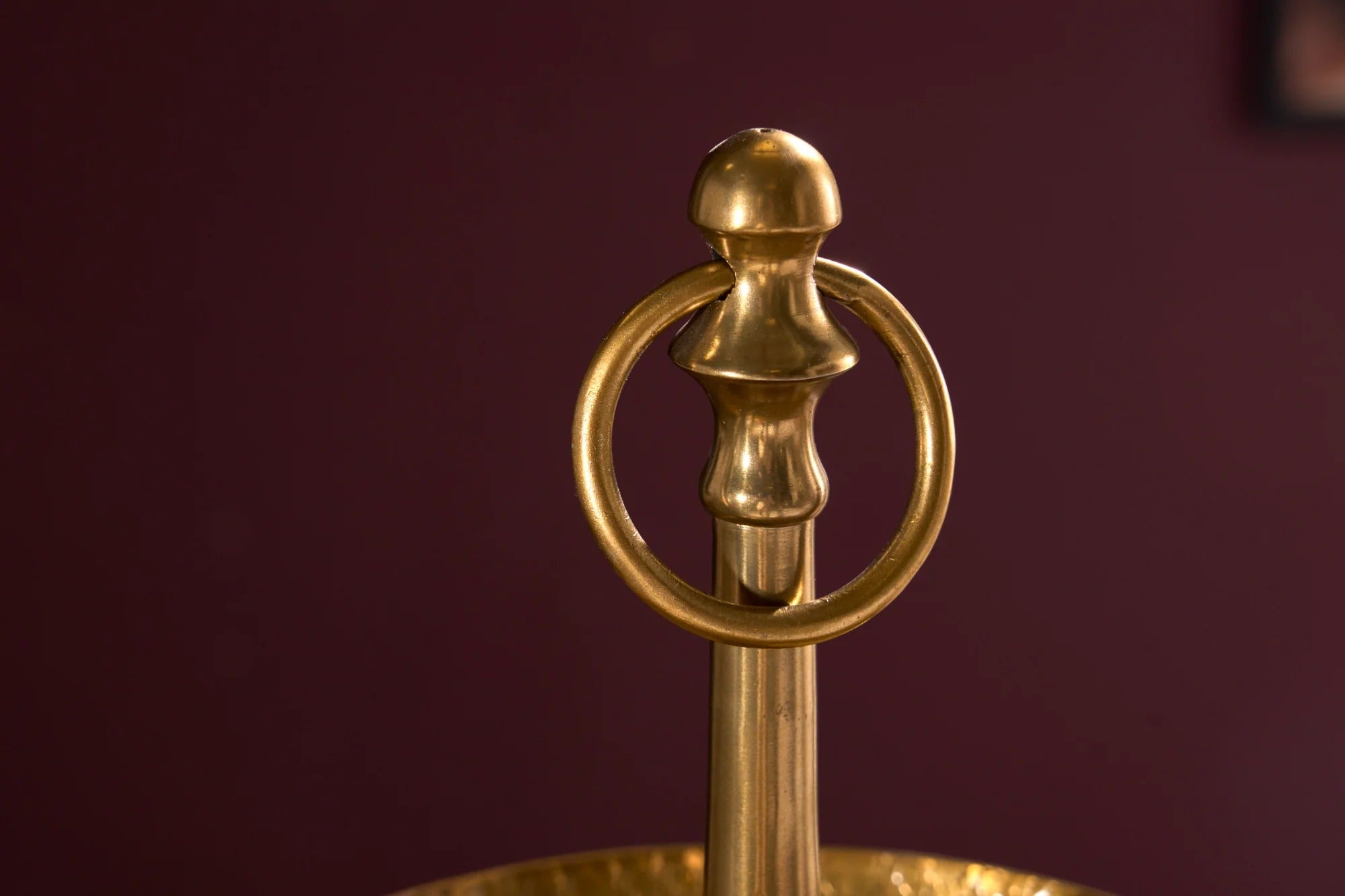 Three Tier Cake Stand Orient 65cm Hammered Metal Gold