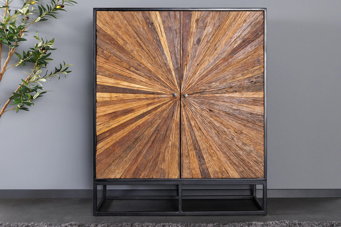 Cabinet Barracuda 120cm Mango Wood Black Teak Wood Brown