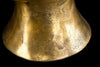 Set Of 2 Vases Face 38cm Metal Antique Brass Look