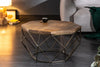 Round Coffee Table Diamond 70cm Mango Wood Brown