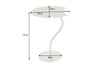 Side Table Ginkgo 55cm Metal Silver