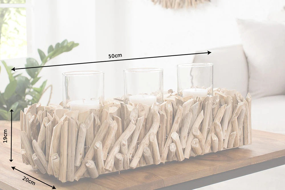 Candle Holder Euphoria 50cm Driftwood Natural