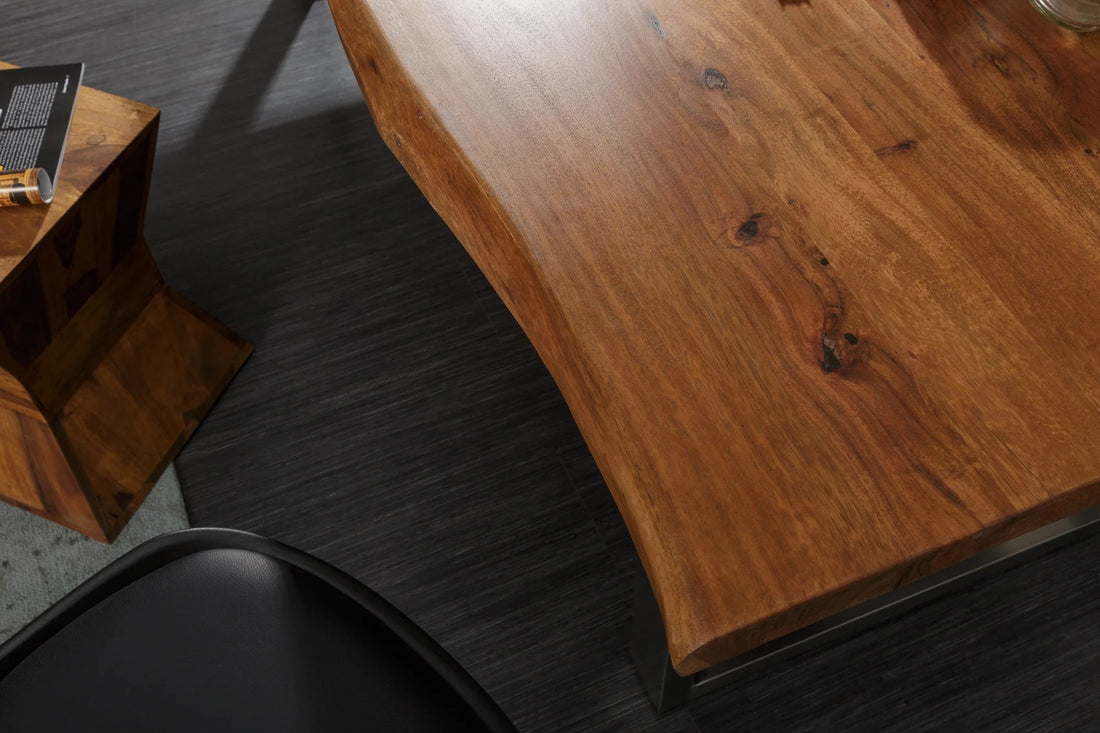 Dining Table Monolith 180cm Acacia Wood Honey