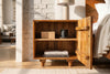 Bedside Table Fossil 50cm Mango Wood Brown