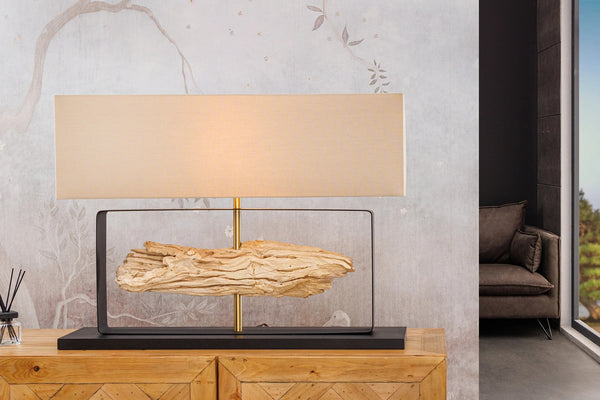 Table Lamp Rousilique 80cm Teak Wood Natural