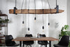 Hanging Lamp Barracuda 152cm Recycled Wood Brown