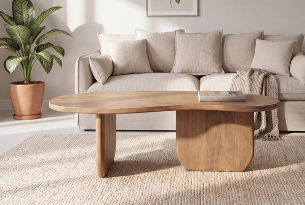 Coffee Table Organic 120cm Mango Wood Natural