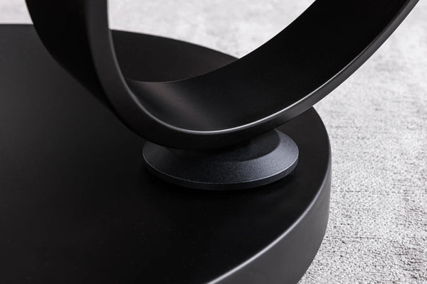 Rotating Coffee Table Axis 80-133cm Ceramic Travertine & Rust