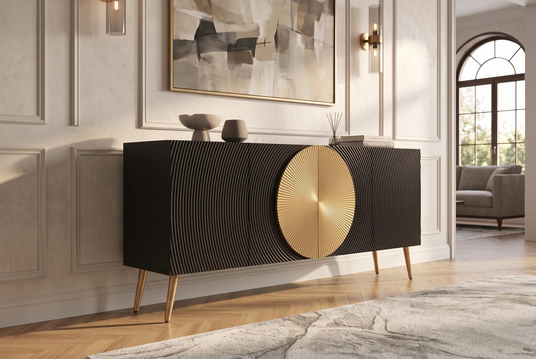 Sideboard Aurum 177cm Mango Wood Black
