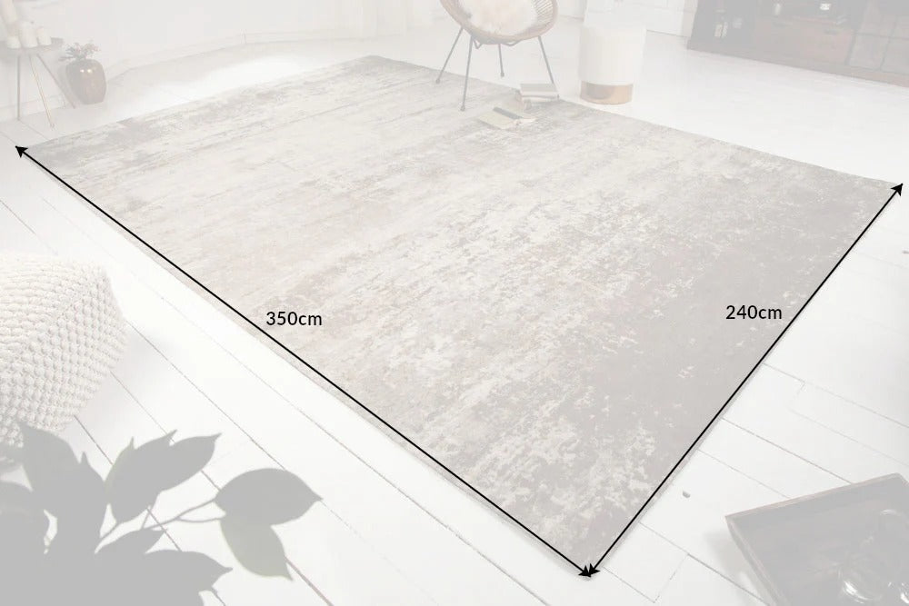 Rug Modern Art 350x240cm Cotton Beige & Grey