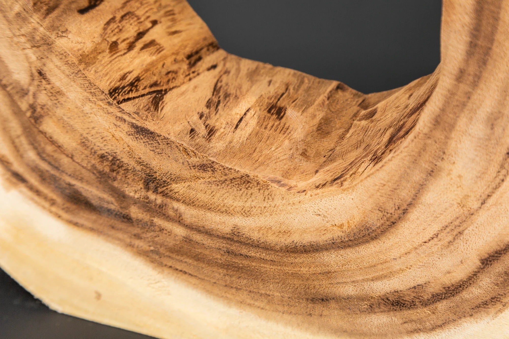 Table Lamp Organic Artwork 62cm Walnut Natural