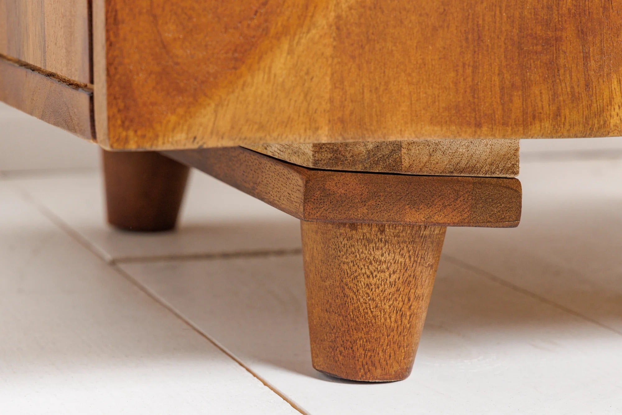 Bedside Table Fossil 50cm Mango Wood Brown