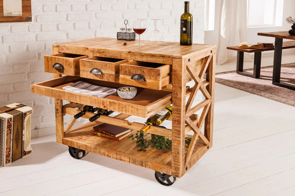 Bar Cabinet Bodega 86cm Mango Wood Natural