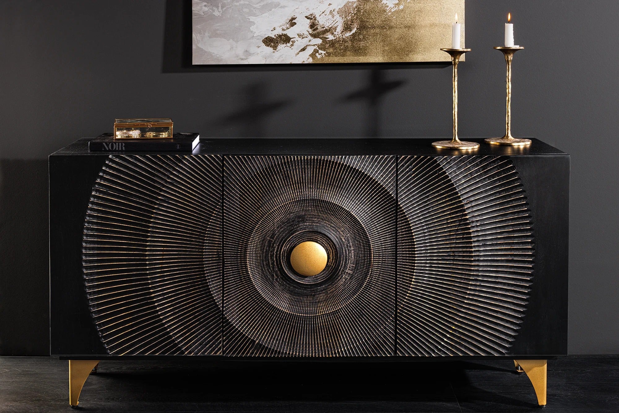 Sideboard Golden Eye 140cm Mango Wood Black