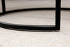 Set Of 2 Round Side Tables Elements 45cm/55cm Marble Grey
