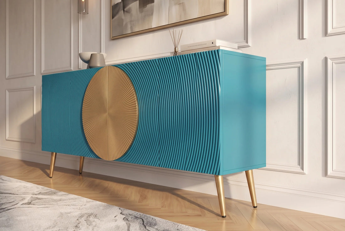 Sideboard Aurum 177cm Mango Wood Turquoise