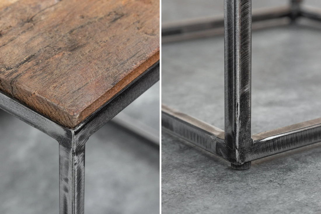 Side Table Barracuda 41cm Recycled Wood Brown