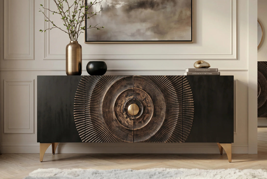 Sideboard Golden Eye 177cm Mango Wood Black