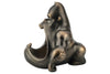 Decoration Bowl King Ape 23cm Polyresin Bronze