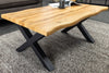 Coffee Table Cortez 90cm Wild Oak Look X-Frame