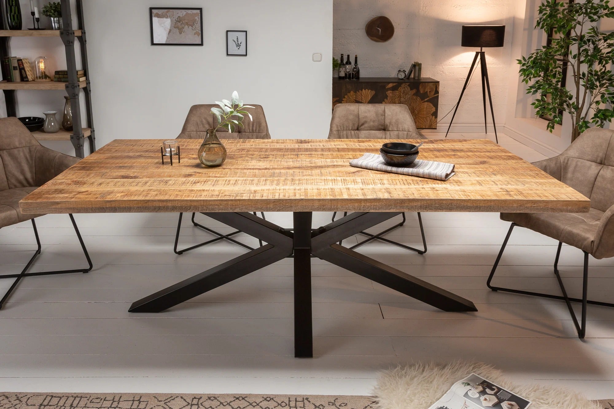 Dining Table Titan 200cm Mango Wood Natural