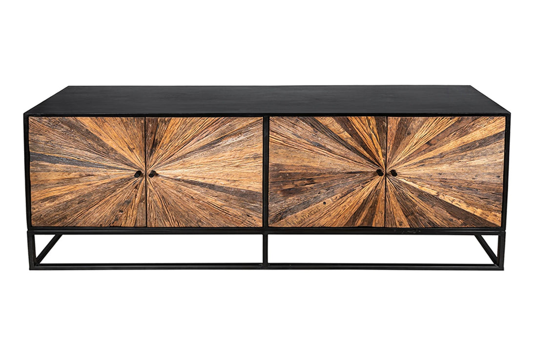 Sideboard Barracuda 177cm Mango Wood Black Teak Wood Brown