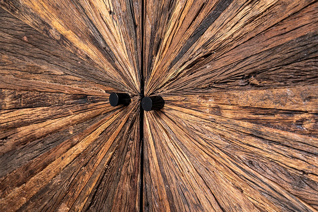 Cabinet Barracuda 120cm Mango Wood Black Teak Wood Brown