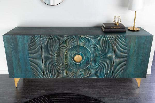 Sideboard Golden Eye 177cm Mango Wood Turquoise