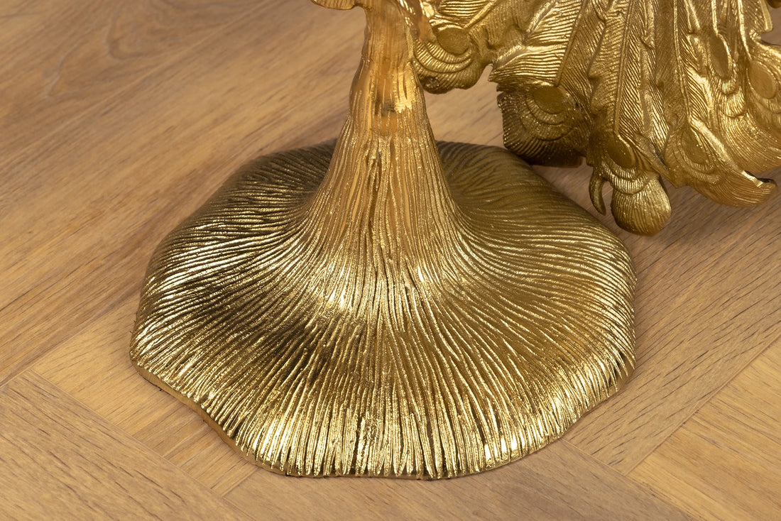 Side Table Peacock 75cm Metal Gold